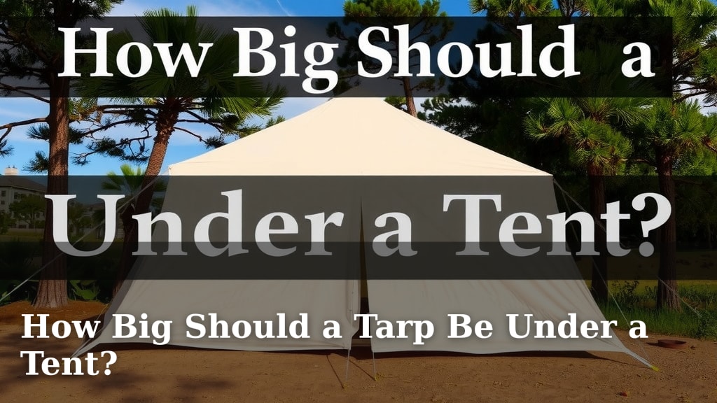 How Big Should a Tarp Be Under a Tent?