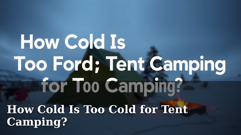 How Cold Is Too Cold for Tent Camping?