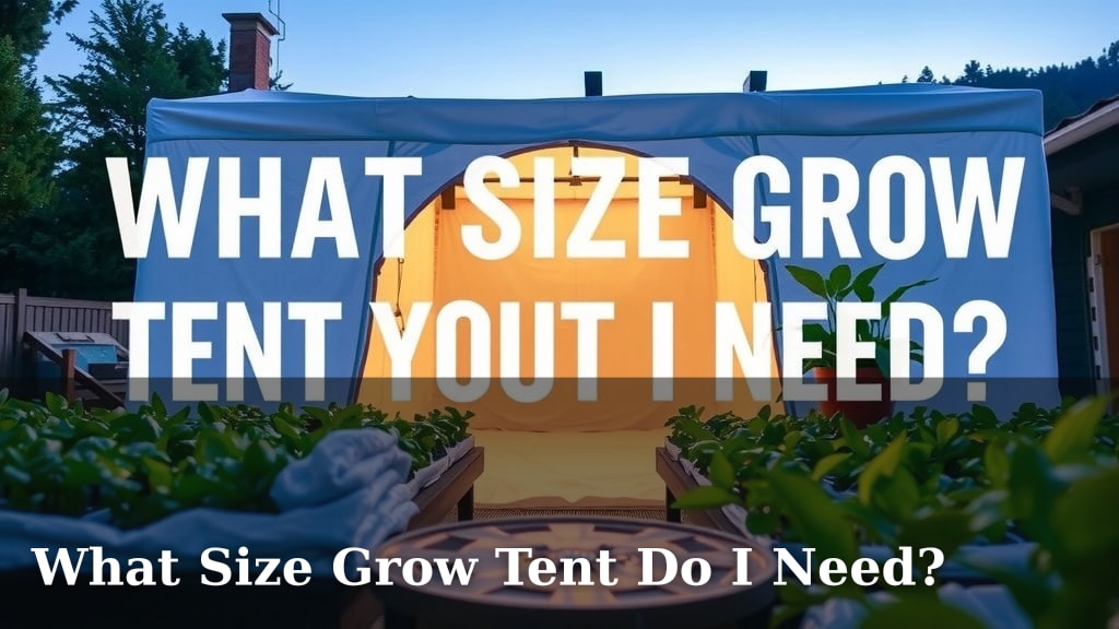 What Size Grow Tent Do I Need?