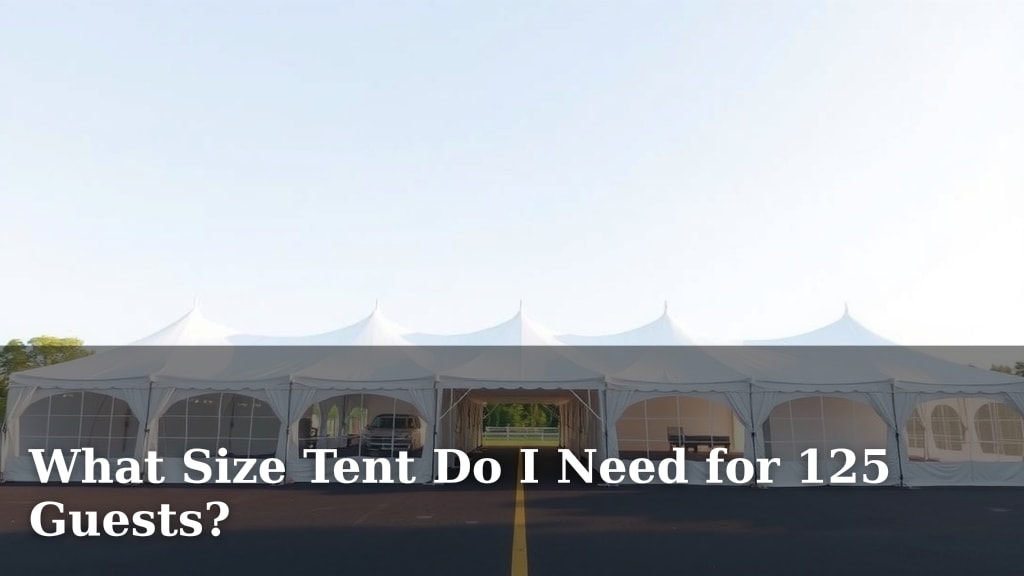 What Size Tent Do I Need for 125 Guests?