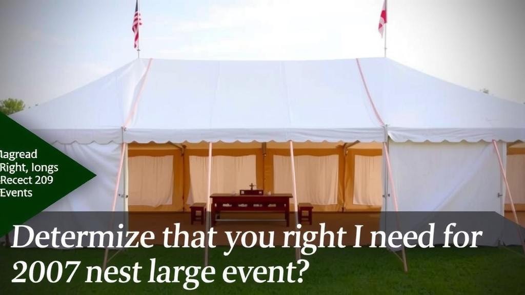 Determining the Right Tent Size for a Large Event