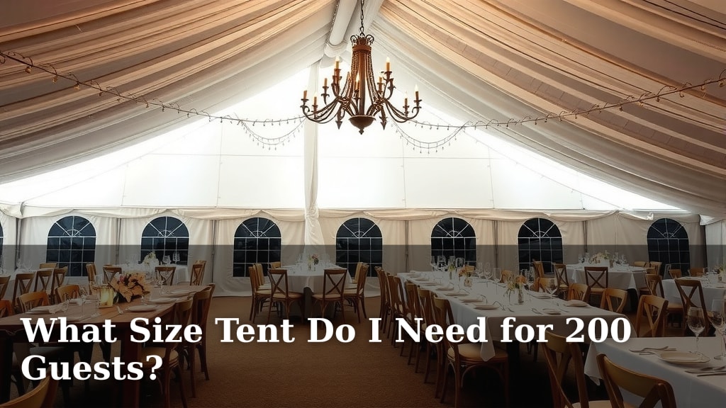 What Size Tent Do I Need for 200 Guests?