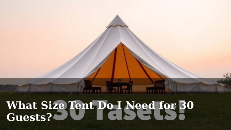 What Size Tent Do I Need for 30 Guests?