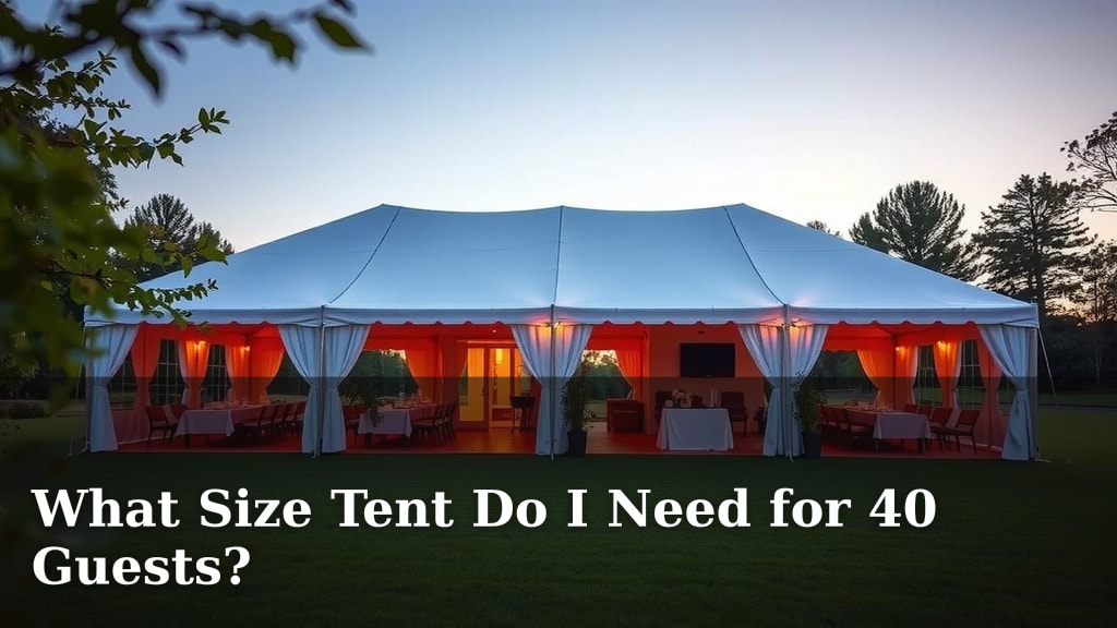 What Size Tent Do I Need for 40 Guests?