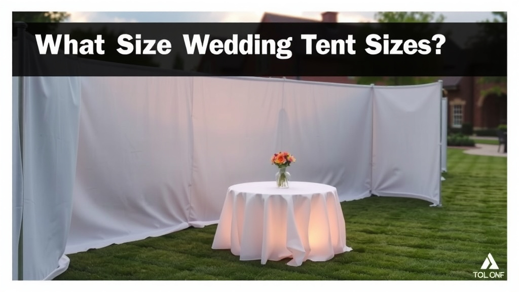 Figuring Out Your Wedding Tent Size Needs