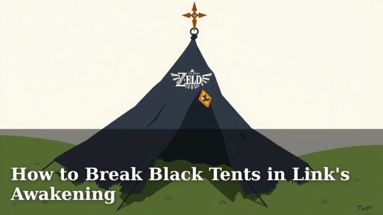 How to Break Black Tents in Link's Awakening