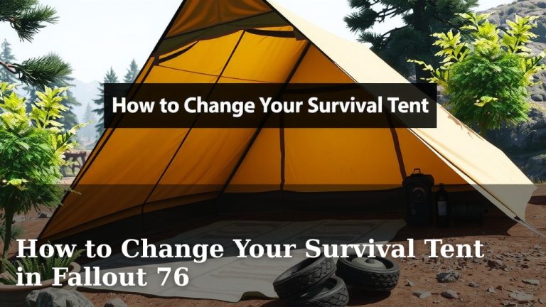How to Change Your Survival Tent in Fallout 76