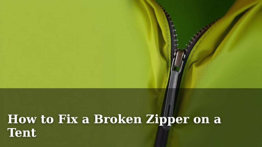 How to Fix a Broken Zipper on a Tent