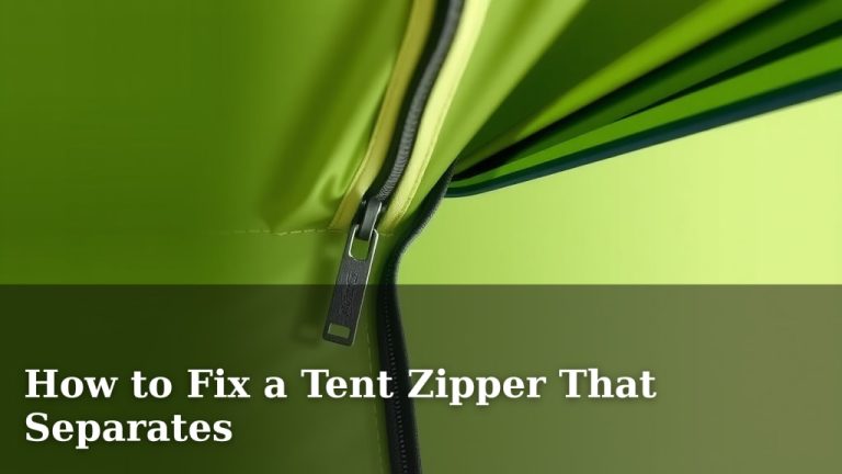 How to Fix a Tent Zipper That Separates