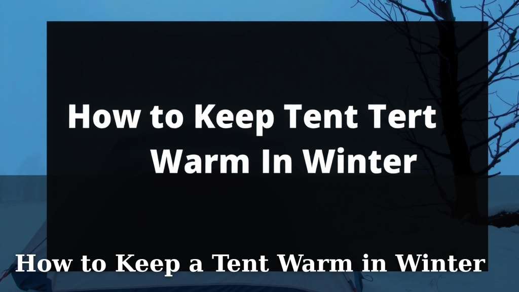 How to Keep a Tent Warm in Winter