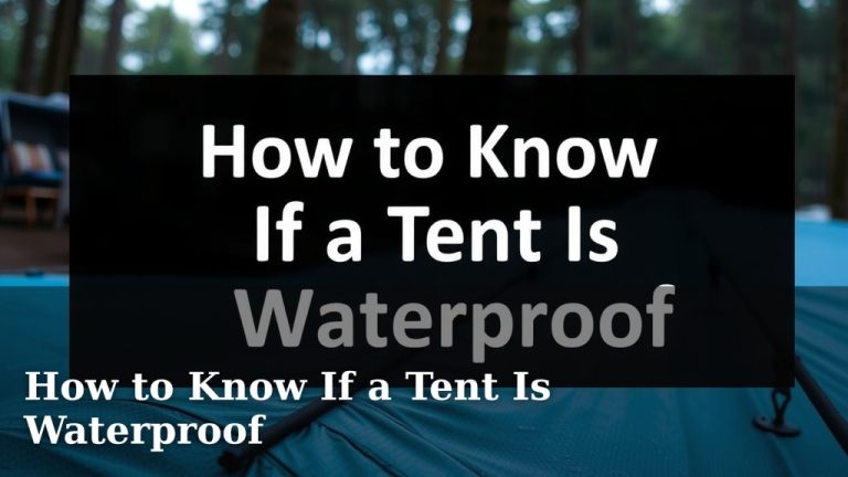 How to Know If a Tent Is Waterproof