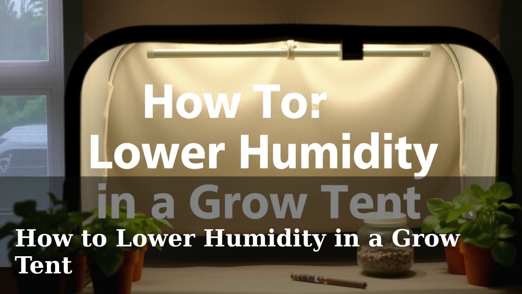 How to Lower Humidity in a Grow Tent