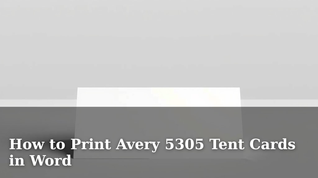 How to Print Avery 5305 Tent Cards in Word