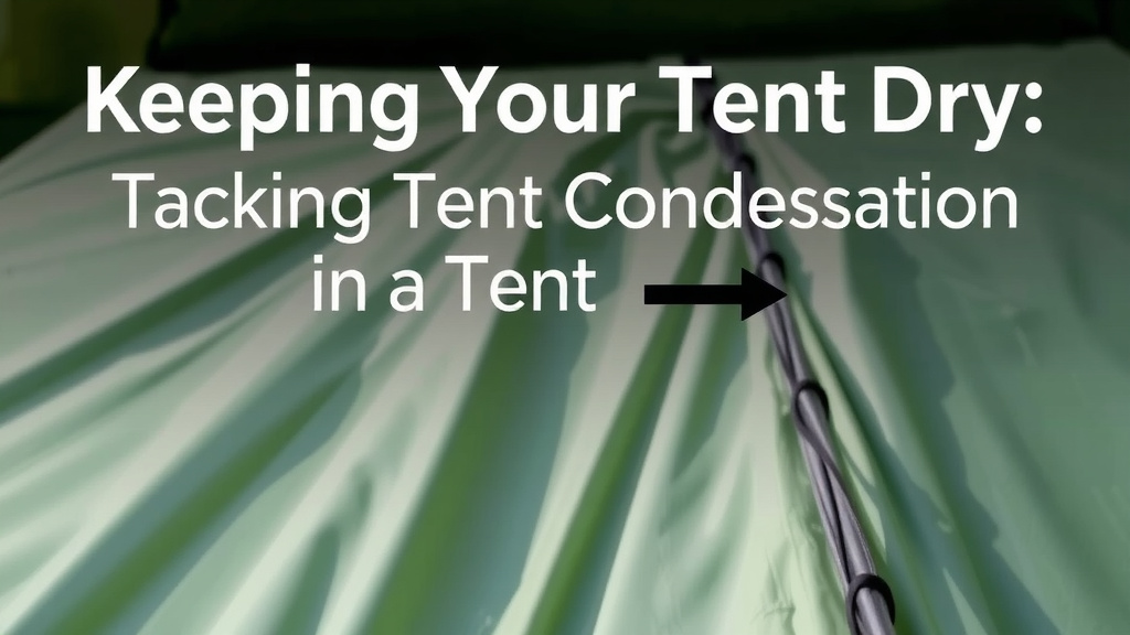 Keeping Your Tent Dry: Tackling Tent Condensation