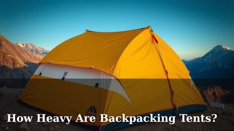 How Heavy Are Backpacking Tents?