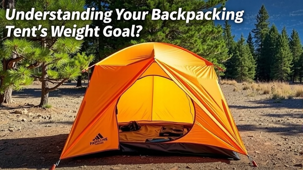 Understanding Your Backpacking Tent's Weight Goal