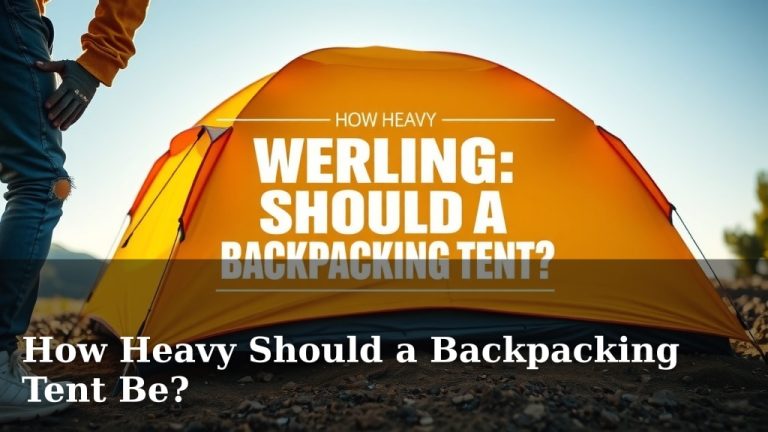 How Heavy Should a Backpacking Tent Be?