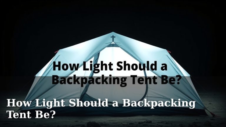 How Light Should a Backpacking Tent Be?