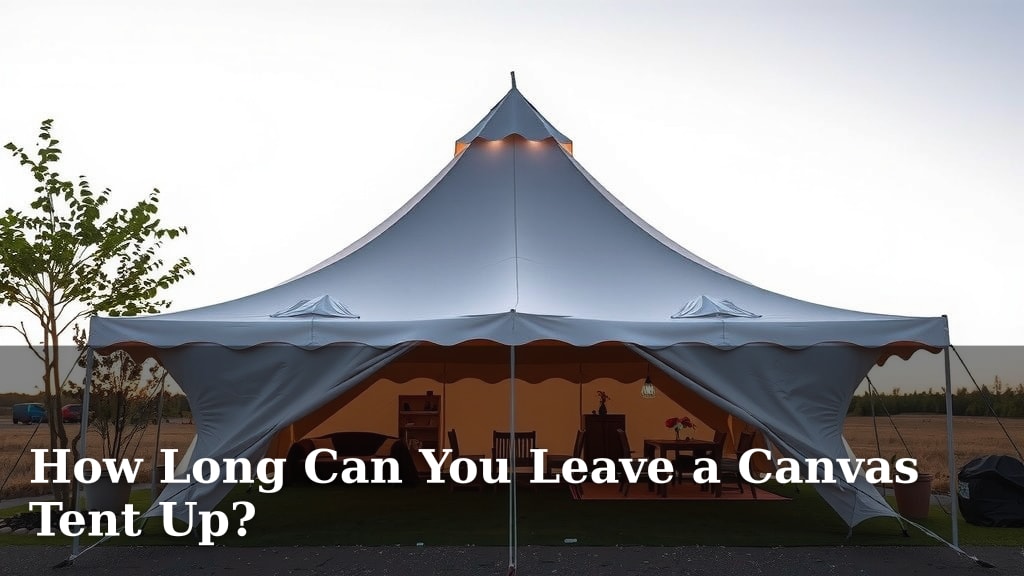 How Long Can You Leave a Canvas Tent Up?