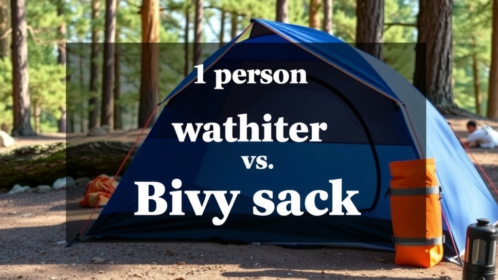 Choosing Your Solo Shelter: Tent vs. Bivy Sack