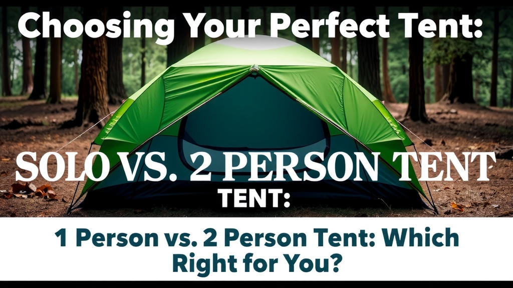 Choosing Your Perfect Tent: Solo vs. Companion Camping