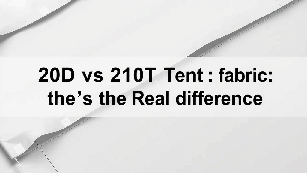 20D vs 210T Tent Fabric: What's the Real Difference