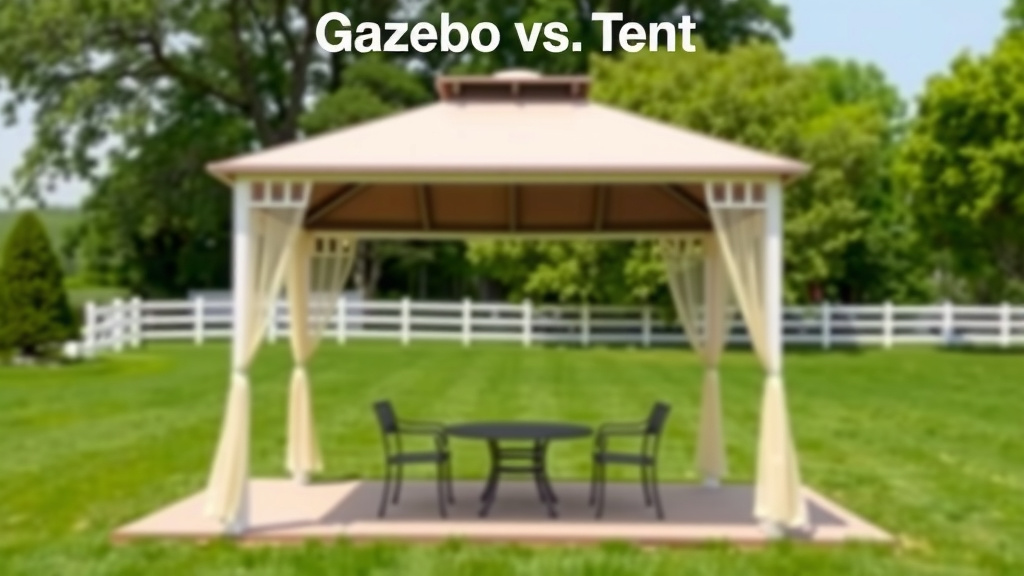 Gazebo vs. Tent: Which Outdoor Shelter is Right for You?