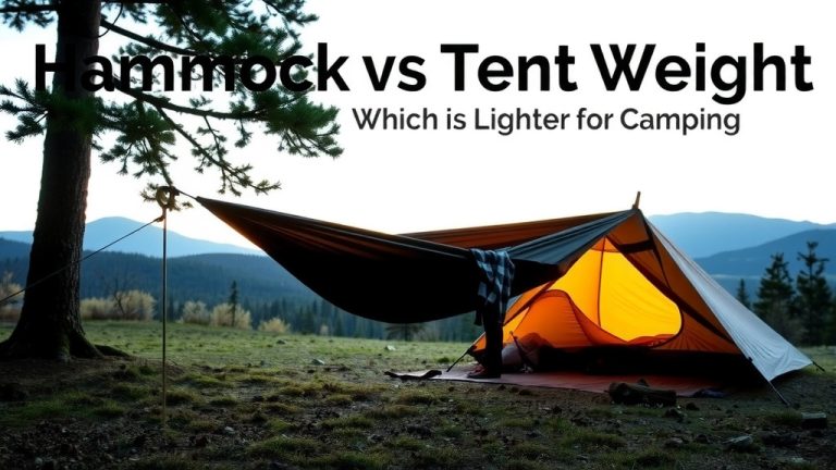 Hammock vs Tent Weight: Which is Lighter for Camping