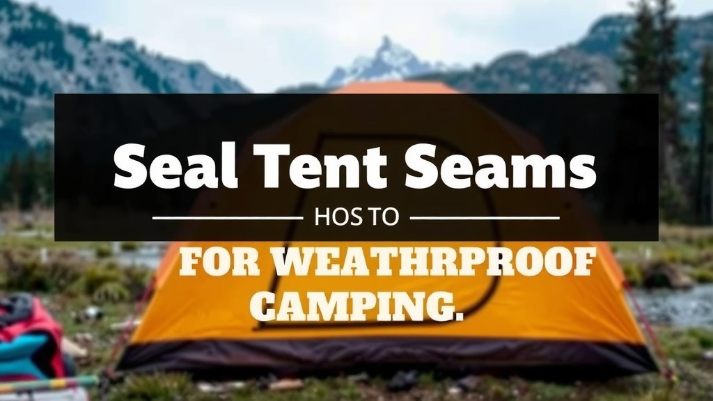 Seal Tent Seams for Weatherproof Camping