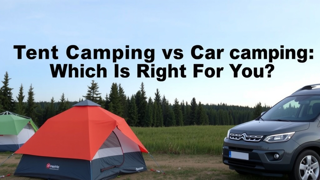 Tent Camping vs Car Camping: Which Is Right For You