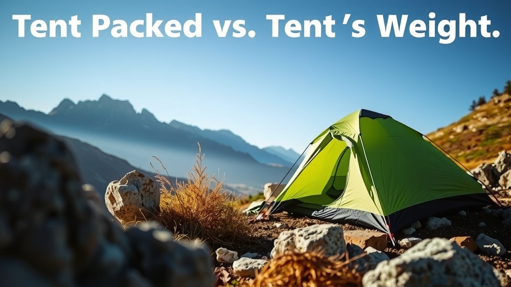 Understanding Your Tent's Weight: Packed vs. Trail